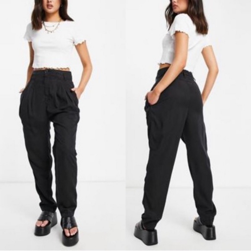 Free People Run Wild Trouser Pants Black Size 2 - Picture 1 of 5
